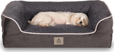 Lotus Furniture Pet Series Flux Yıkanabilir Küçük Irk Ev İçi Köpek Yatağı Antrasit