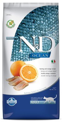 N&d Ocean Portakal-Ringa Balığı Tahılsız Yetişkin Kedi Maması 5 kg