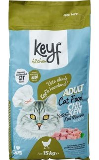 Keyf Tavuklu Tahıllı Yetişkin Kedi Maması 15 kg