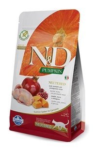 N&d Pumpkin Balkabaklı-Bıldırcınlı-Narlı Kısırlaştırılmış Tahılsız Yetişkin Kedi Maması 5 kg