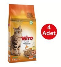 Mito Tavuklu Tahıllı Yetişkin Kedi Maması 4x1 kg