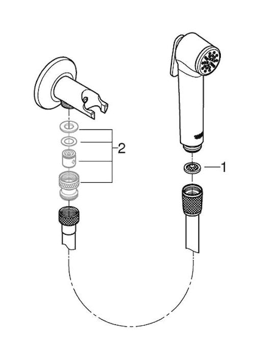 Grohe 27513Gn1 Mafsallı Duş Seti