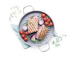 Essenso Green Pan Magneto Metal Saplı Seramik 28 cm Grill Tava Siyah