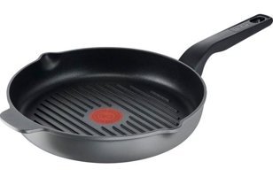 Tefal Force C68540 Plastik Saplı Alüminyum Döküm 26 cm Grill Tava Siyah