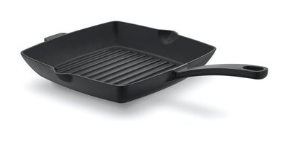 Korkmaz Casta Döküm Saplı Döküm 30 cm Grill Tava Siyah