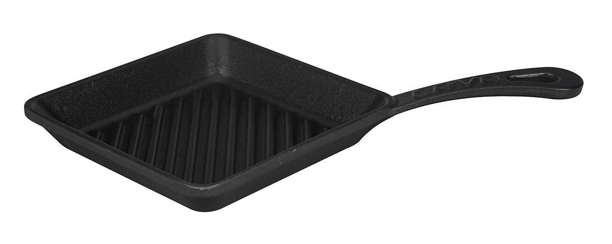 Lava Kare Döküm 16x16 cm Grill Tava Siyah