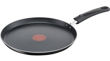 Tefal 1X Simplecook Plastik Saplı Alüminyum 25 cm Krep Tava Siyah