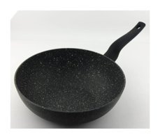 Esse Nso Plastik Saplı Granit 28 cm Wok Tava Siyah