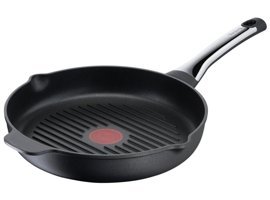 Tefal 1X Excellence Plastik Saplı Titanyum 26 cm Grill Tava Siyah