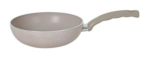 Mehtap Plastik Saplı Granit 28 cm Wok Tava Krem