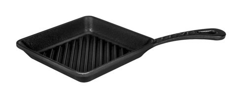 Lava Mini Kare Döküm 16x16 cm Grill Tava Siyah