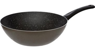 Cem Galaxy Plastik Saplı Alüminyum 28 cm Wok Tava Gri