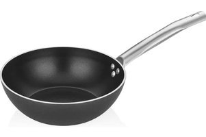 Altınbaşak Milenyum Çelik Saplı Alüminyum 32 cm Wok Tava Siyah