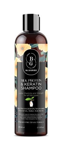 Blugree İpek Proteini Hacim Veren Sülfatsız Keratin Parabensiz Bitkisel Kremli Şampuan 350 ml