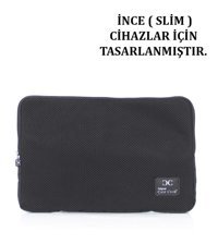 Case Club 17 inç File Sünger Kılıf Laptop Çantası Siyah