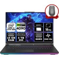 Asus ROG Strix Scar 18 G834JYR-N6100-A8 Harici GeForce RTX 4090 Intel Core i9 14900HX 16 GB Ram 4 TB SSD 18 inç QHD+ Freedos Gaming Laptop + Anzar Mouse