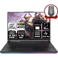 Asus ROG Strix Scar G18 G814JY-N6041-A39 Harici GeForce RTX 4090 Intel Core i9 13980HX 16 GB Ram 2 TB SSD 18 inç WQXGA Windows 11 Home Gaming Laptop + Anzar Mouse