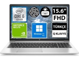 Hp ProBook 450 G9 6S6X0EA06 Harici GeForce MX 570 Intel Core i5 1235U 8 GB Ram 512 GB SSD 15.6 inç Full HD Windows 11 Pro Laptop