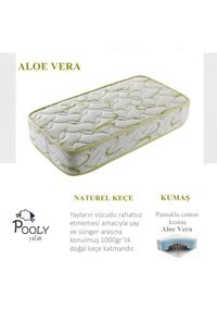 Pooly Aloe Vera Dikdörtgen Sünger Ortopedik 60x120 cm Beşik Yatağı