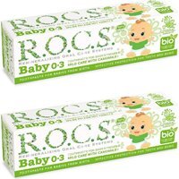 Rocs Kids Papatyalı Florürsüz 0-3 Yaş Çocuk Diş Macunu 2x35 ml