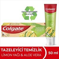 COLGATE Natural Extracts Aloe Veralı Limonlu Florürlü Diş Macunu 50 ml