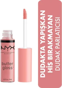 Nyx Professional Makeup Butter Gloss Crème Brulée Nemlendiricili Işıltılı Dudak Parlatıcısı Pembe