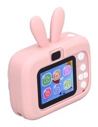 Acouto Sevimli Tavşan Mini Full HD Kompakt Dijital Fotoğraf Makinesi Pembe