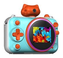 Ikkb Karikatür Mini Full HD Kompakt Dijital Fotoğraf Makinesi Mavi