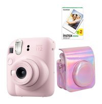 Fujifilm Instax Mini 12 Şipşak Mini Full HD Kompakt Dijital Fotoğraf Makinesi Pembe + 20 Adet Fotoğraf Filmi