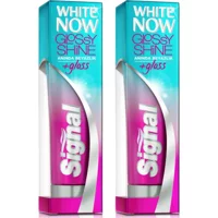 Signal White Now Glossy Shine Naneli Florürlü Diş Macunu 2x75 ml