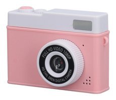 Huairdum Mini Full HD Kompakt Çocuk Dijital Fotoğraf Makinesi Pembe Beyaz