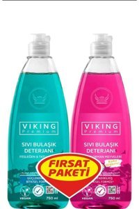 Viking Premium Fesleğen-Orman Meyveleri Sıvı El Bulaşık Deterjanı 2x750 ml