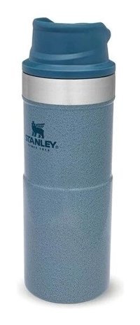 Stanley Classic Trigger-Action Paslanmaz Çelik 350 ml Outdoor Matara Termos Mavi