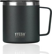 Tyeso Silviya Paslanmaz Çelik 400 ml Outdoor Bardak Termos Siyah