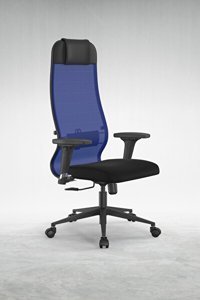 Ergolife Sit 10-B1-111D Başlıklı Kolçaklı Dönerli Lacivert Çalışma Sandalyesi