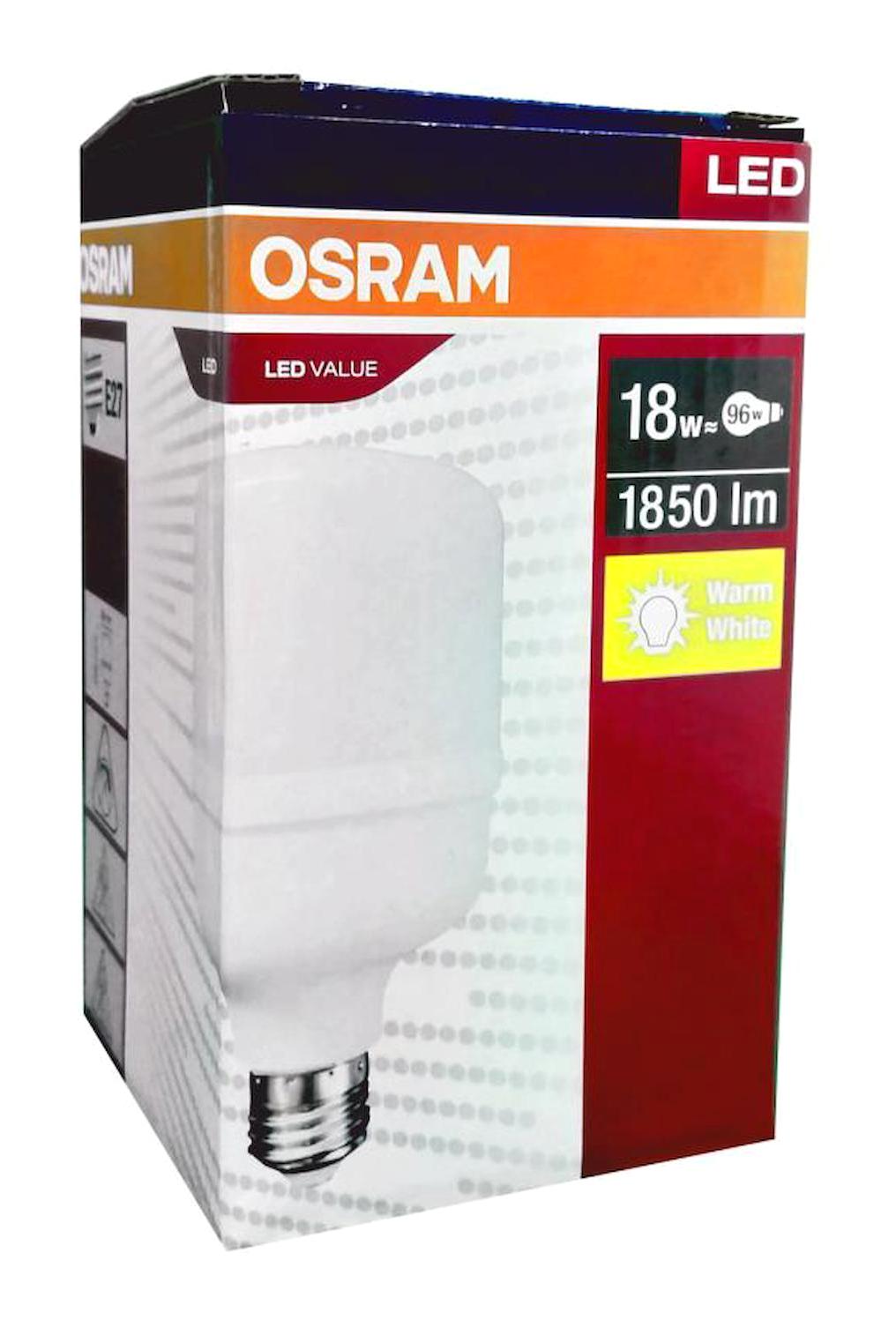 Osram Ledvalue CLT 18W (96W) Torch Led Ampul Sarı 3000K E27