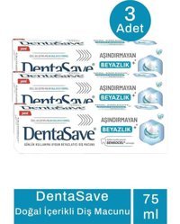 Dentasave Aşındırmayan Beyazlık Florürlü Tüm Yaşlar Diş Macunu 3x75 ml