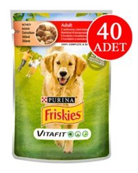 Friskies Vitafit Sığır Etli Parça Etli Yetişkin Köpek Maması 100 gr 40'lı