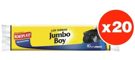 Koroplast Profesyonel Kokulu Jumbo Boy 80x110 cm Çöp Poşeti 20x10 Adet Siyah