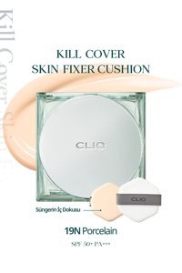 Clio Kill Cover Skin Fixer Cushion Güneş Koruyuculu Pudra Kompakt Fondöten