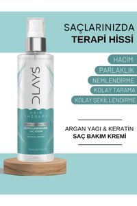 Dlays Hair Therapy Argan Yağlı Silikonsuz Sülfatsız Besleyici - Nemlendirici Keratinli Tüm Saçlar İçin Durulanmayan Kadın Saç Kremi 160 ml