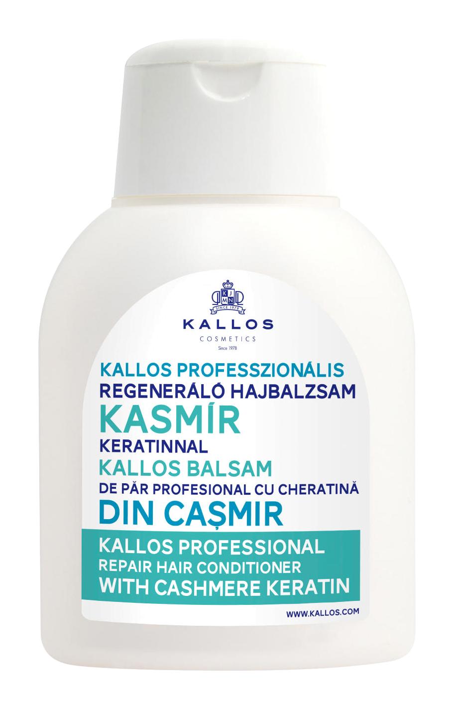 Kallos Cosmetics Kaşmir Keratin Onarıcı Keratinli Kuru - Yıpranmış Saçlar İçin Kadın Saç Kremi 500 ml