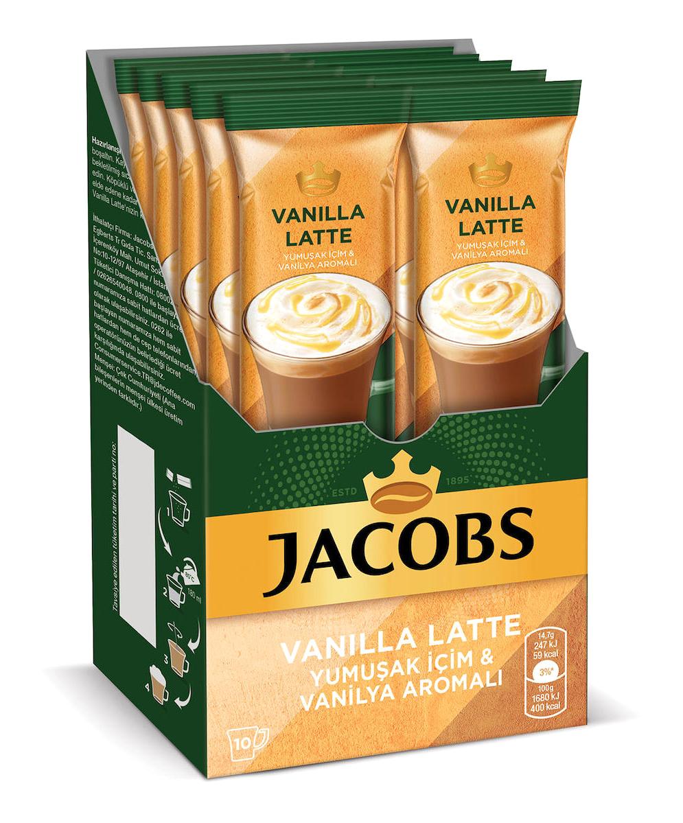 Jacobs Vanilyalı 14.7 gr 10 Adet Latte Hazır Kahve