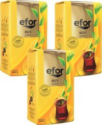 Efor Klasik Rize Çay 1 Kg 3Lü Set - Dökme Siyah Rize Çayı