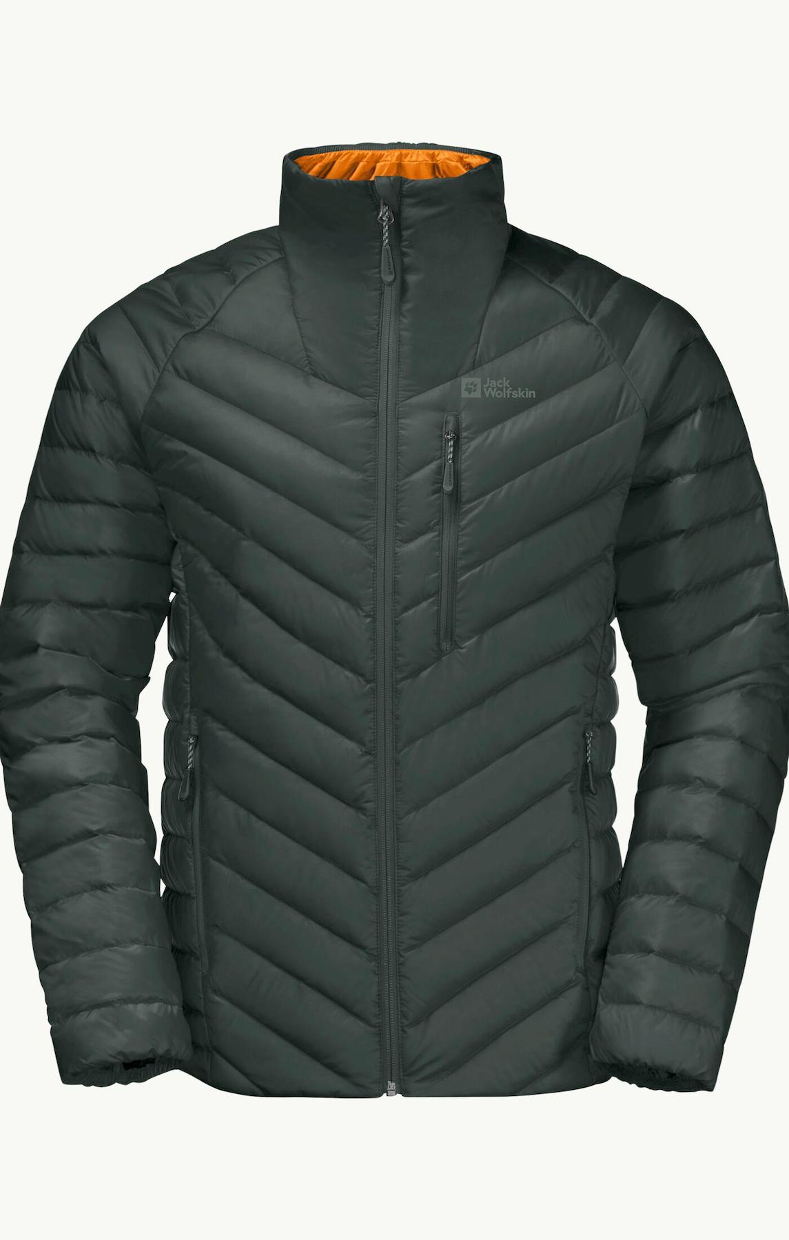 Jack Wolfskin Passamani Down Softshell Gore Tex Su Geçirmez Fermuarlı Poliamid Erkek 1207151BLİ Outdoor Mont Koyu Yeşil