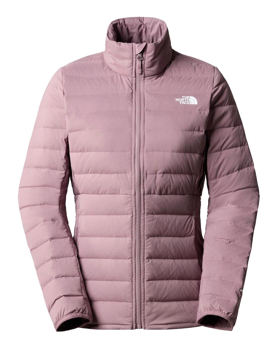 The North Face W BellevieStretch Down Softshell Gore Tex Su Geçirmez Fermuarlı Kaz Tüyü Kadın Outdoor Mont Pembe