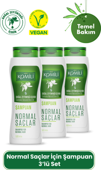 Komili Normal Saçlar İçin Zeytinyağlı Şampuan 3x500 ml