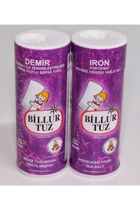 Billur İyotlu Toz Sofra Tuzu Kutu 2x500 gr