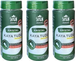 Saygın İyotsuz Kristal Kaya Tuzu Kutu 3x250 gr