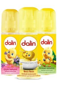 Dalin Bıcı Bıcı-Çiçek Bahçesi-Orman Esintisi Sprey Bebek Kolonyası 3x150 ml